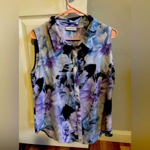 Calvin Klein floral blouse.
